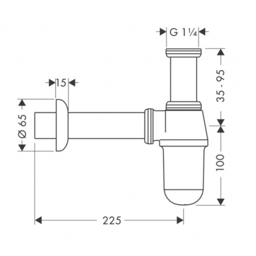 Сифон для раковины Hansgrohe хром 52053000